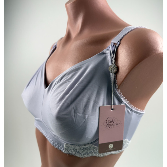 Cake Lingerie Balcony Style Flexible Wire Embroidery Purple Nursing Bra Size 32E - Picture 2 of 15